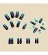 NA083 - Patch Dark Green Gradient Butterfly Nails